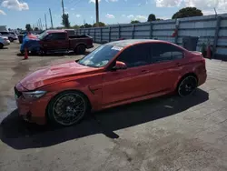 Salvage cars for sale at Miami, FL auction: 2018 BMW M3