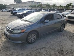 Salvage cars for sale at Opa Locka, FL auction: 2012 Honda Civic LX