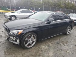 Salvage cars for sale at Waldorf, MD auction: 2015 Mercedes-Benz C 300 4matic