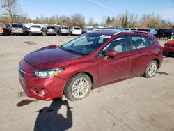 Salvage cars for sale at Woodburn, OR auction: 2017 Subaru Impreza Premium Plus