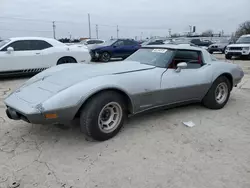 Salvage cars for sale at Oklahoma City, OK auction: 1978 Chevrolet Corvette