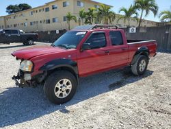 Salvage cars for sale at Opa Locka, FL auction: 2002 Nissan Frontier Crew Cab XE