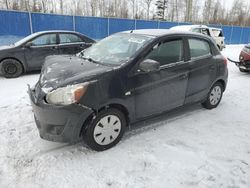 Salvage cars for sale from Copart Moncton, NB: 2014 Mitsubishi Mirage DE