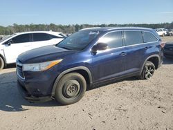 Salvage cars for sale at Harleyville, SC auction: 2016 Toyota Highlander XLE