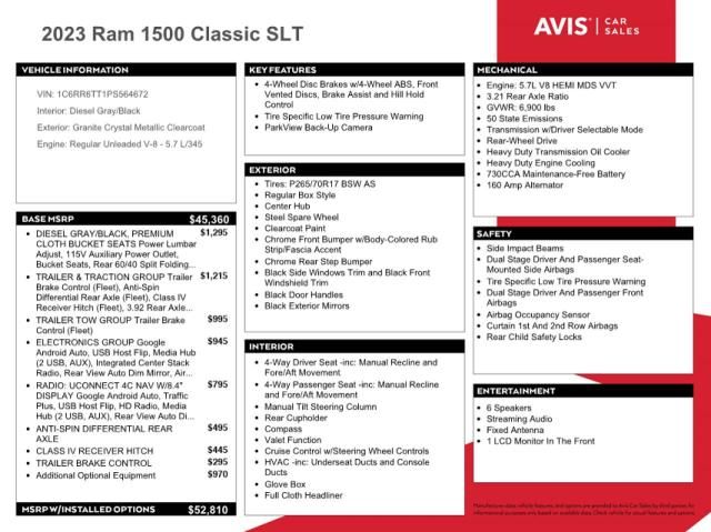 2023 Dodge RAM 1500 Classic SLT