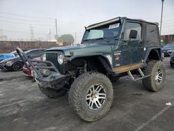 Salvage cars for sale at Wilmington, CA auction: 2002 Jeep Wrangler / TJ Sahara