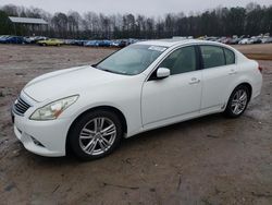 Salvage cars for sale at Charles City, VA auction: 2012 Infiniti G37 Base