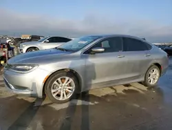 Salvage cars for sale at Grand Prairie, TX auction: 2015 Chrysler 200 Limited