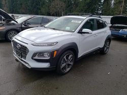 Hyundai Kona Ultimate salvage cars for sale: 2021 Hyundai Kona Ultimate