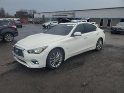 Salvage cars for sale at New Britain, CT auction: 2018 Infiniti Q50 Luxe