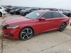 Salvage cars for sale at Grand Prairie, TX auction: 2019 Honda Accord Sport