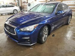 Salvage cars for sale at Pekin, IL auction: 2018 Infiniti Q50 Luxe