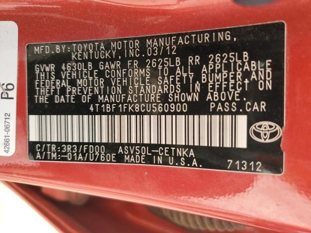 2012 Toyota Camry Base