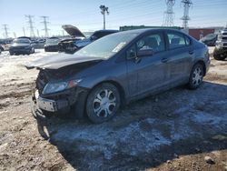 Salvage cars for sale at Elgin, IL auction: 2015 Honda Civic Hybrid