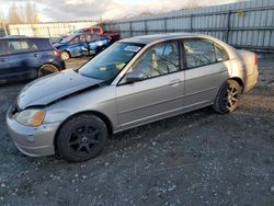 Salvage cars for sale at Arlington, WA auction: 2001 Honda Civic EX