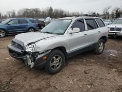 Salvage cars for sale at Chalfont, PA auction: 2004 Hyundai Santa FE GLS