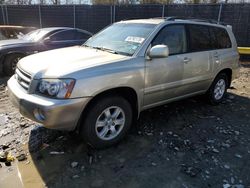 Salvage cars for sale at Waldorf, MD auction: 2002 Toyota Highlander Limited