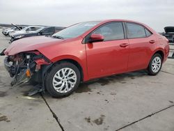 Salvage cars for sale at Grand Prairie, TX auction: 2018 Toyota Corolla L