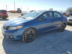 Salvage cars for sale at Oklahoma City, OK auction: 2012 Honda Civic SI