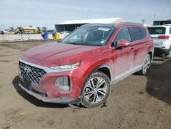 Salvage cars for sale at Brighton, CO auction: 2019 Hyundai Santa FE Limited