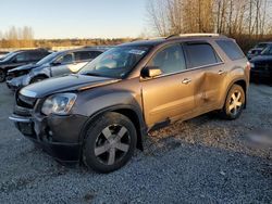 Salvage cars for sale from Copart Arlington, WA: 2011 GMC Acadia SLT-2