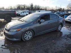 Honda Civic salvage cars for sale: 2012 Honda Civic LX