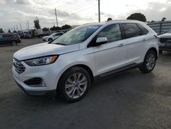 Salvage cars for sale at Miami, FL auction: 2019 Ford Edge Titanium