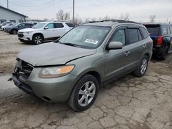 Salvage cars for sale at Pekin, IL auction: 2007 Hyundai Santa FE SE