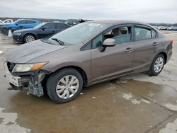 Salvage cars for sale at Grand Prairie, TX auction: 2012 Honda Civic LX