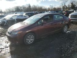 Honda Civic salvage cars for sale: 2012 Honda Civic LX