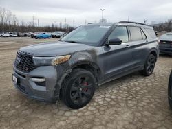 Salvage cars for sale at Bridgeton, MO auction: 2021 Ford Explorer ST