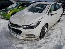 Salvage cars for sale from Copart Montreal Est, QC: 2017 Chevrolet Cruze LT