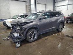 Salvage cars for sale at Ham Lake, MN auction: 2019 Toyota Highlander LE