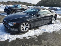 Salvage cars for sale from Copart Exeter, RI: 2007 BMW 650 I