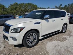 Salvage cars for sale at Houston, TX auction: 2015 Infiniti QX80