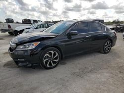 Salvage cars for sale at West Palm Beach, FL auction: 2016 Honda Accord EXL