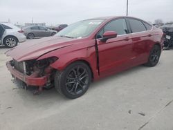 Salvage cars for sale at Grand Prairie, TX auction: 2018 Ford Fusion SE