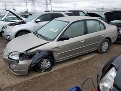 Salvage cars for sale at Elgin, IL auction: 2003 Honda Civic LX