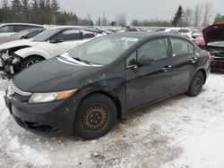 Salvage cars for sale at auction: 2012 Honda Civic LX