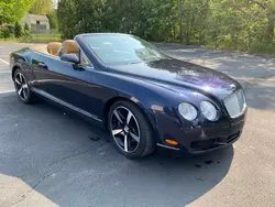 Salvage cars for sale at North Billerica, MA auction: 2007 Bentley Continental GTC