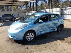 Salvage cars for sale at Austell, GA auction: 2015 Nissan Leaf S