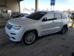 Salvage cars for sale at Fort Wayne, IN auction: 2017 Jeep Grand Cherokee Summit