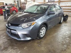 Salvage cars for sale at Pekin, IL auction: 2015 Toyota Corolla L