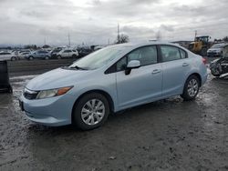 Salvage cars for sale at Eugene, OR auction: 2012 Honda Civic LX