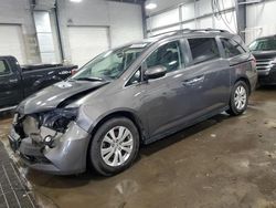 Salvage cars for sale at Ham Lake, MN auction: 2015 Honda Odyssey EXL