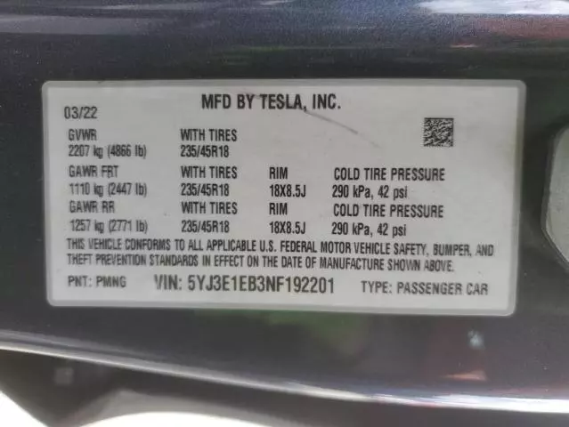 2022 Tesla Model 3