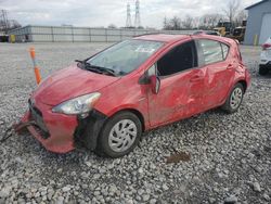 Salvage cars for sale at Barberton, OH auction: 2016 Toyota Prius C