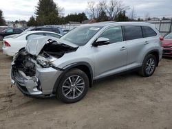 Salvage cars for sale at Finksburg, MD auction: 2019 Toyota Highlander SE