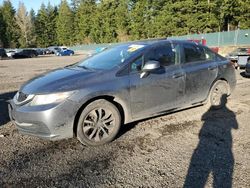 Salvage cars for sale at Graham, WA auction: 2013 Honda Civic EX