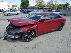 Honda Vehiculos salvage en venta: 2021 Honda Accord Sport